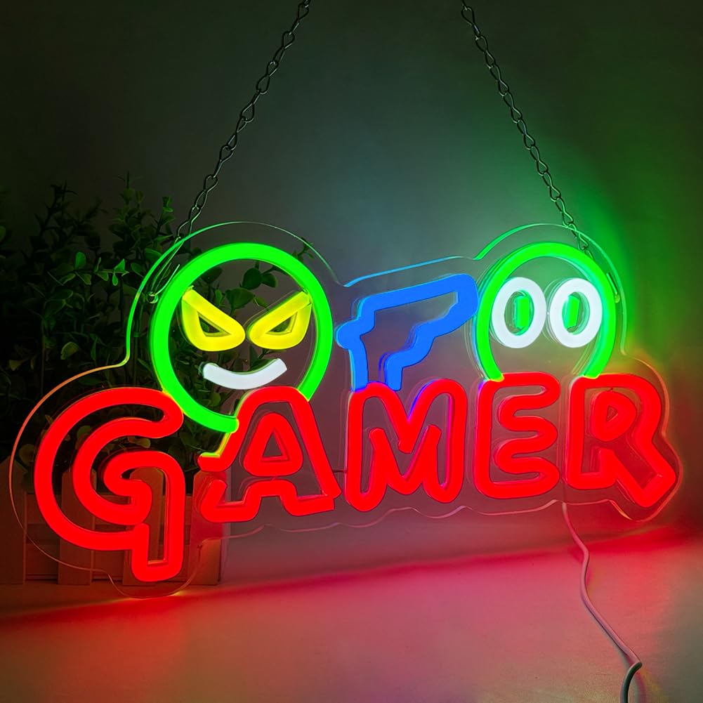 Neon Sign Party - Enseigne néon LED Gamer, Lampe murale