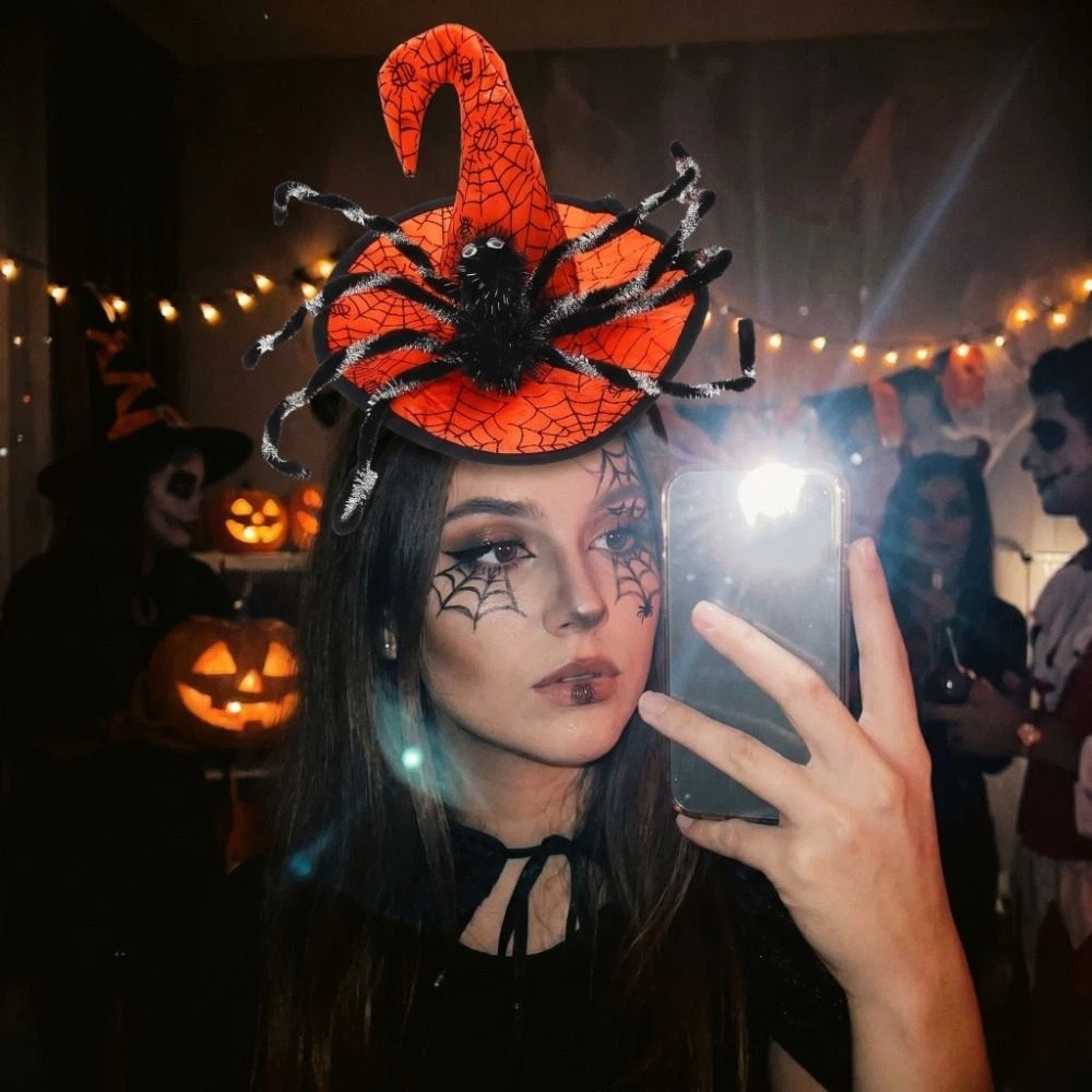 Party Hat Cone - Serre-tête Chapeau de Sorcière Araignée Mignon
