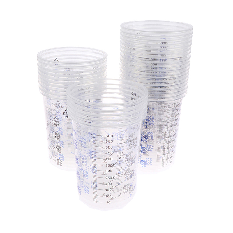 Plastic Cup 50Pcs - Gobelet de peinture en plastique calibré