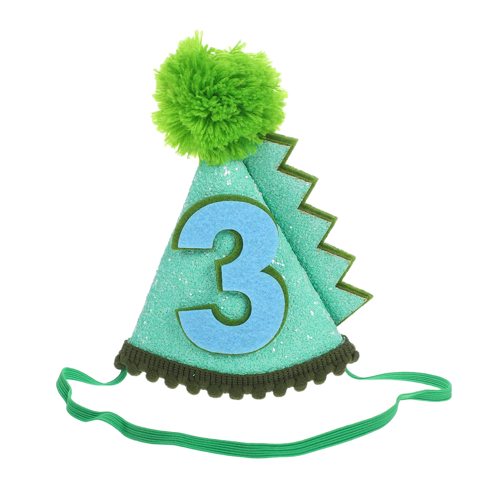 Party Hat Cone - Chapeau d'anniversaire dinosaure vert en forme
