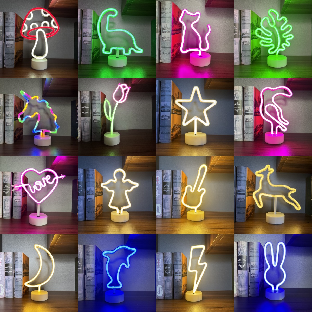 Neon Sign Party - Lampe de table LED néon avec