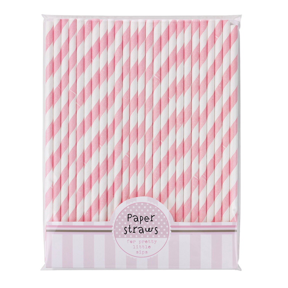 Pailles rayées en papier écolo - Paper Straw Color avis et prix