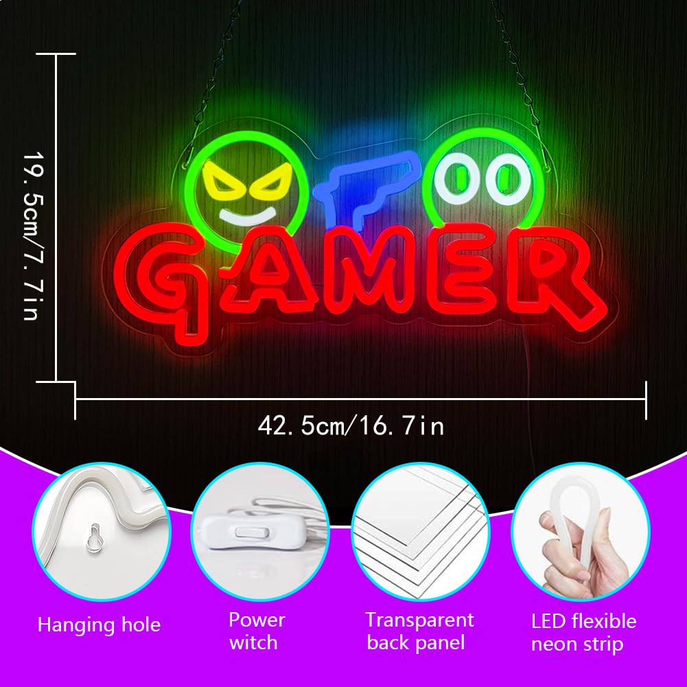 Enseigne néon LED Gamer, Lampe - Neon Sign Party avis et prix