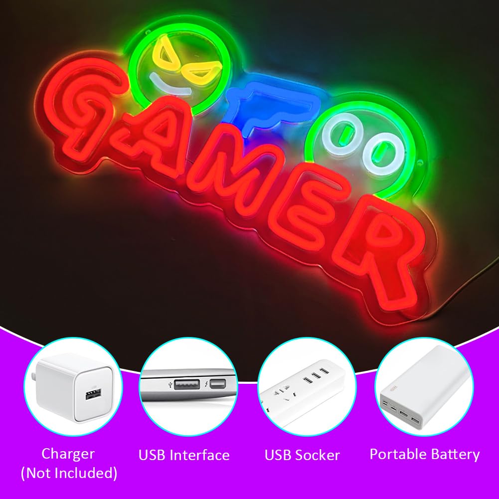 Enseigne néon LED Gamer, Lampe - Neon Sign Party avis et prix