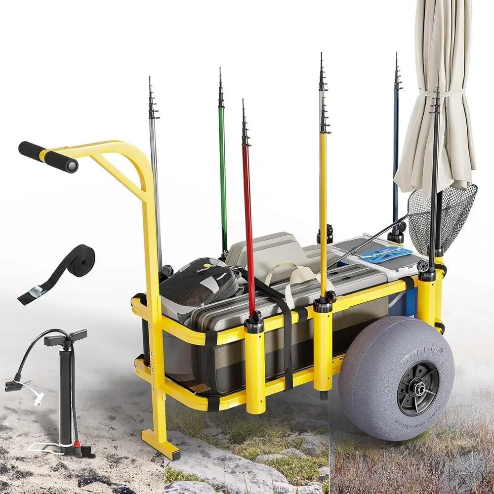 Chariot de plage avec 13 roues - Balloon Pump Hand avis et prix