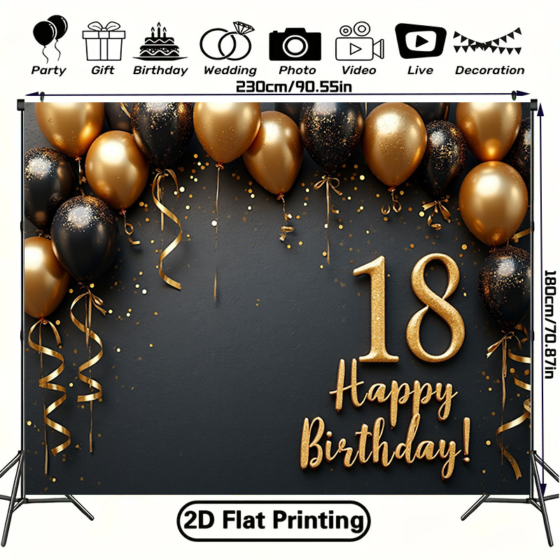 Bannière de fond 2D 1 pièce no - Party Banner Gold avis et prix