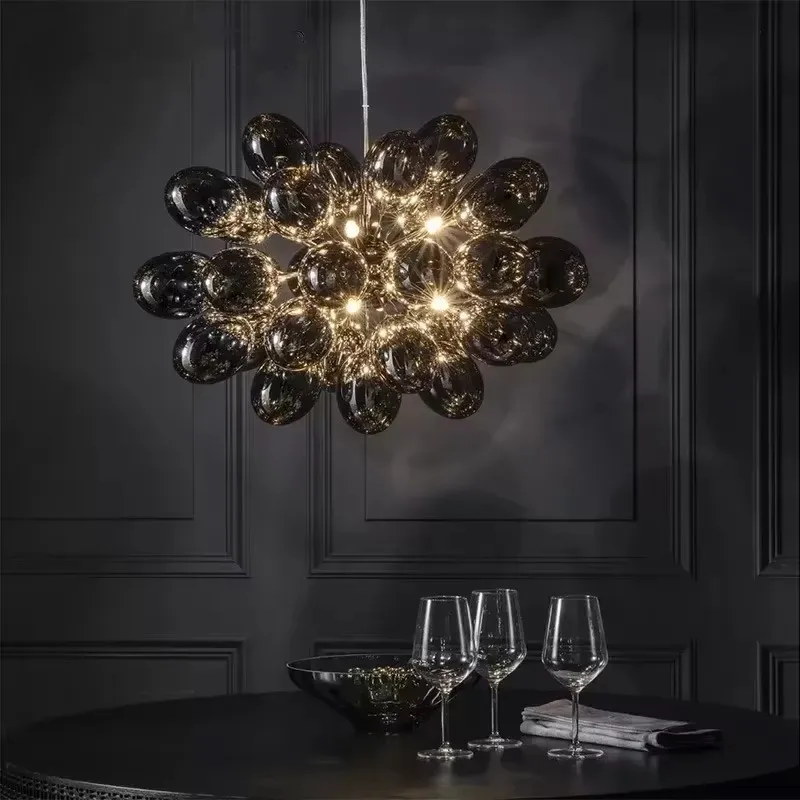 Lustre à bulles en verre gris, - Led Balloon Light avis et prix