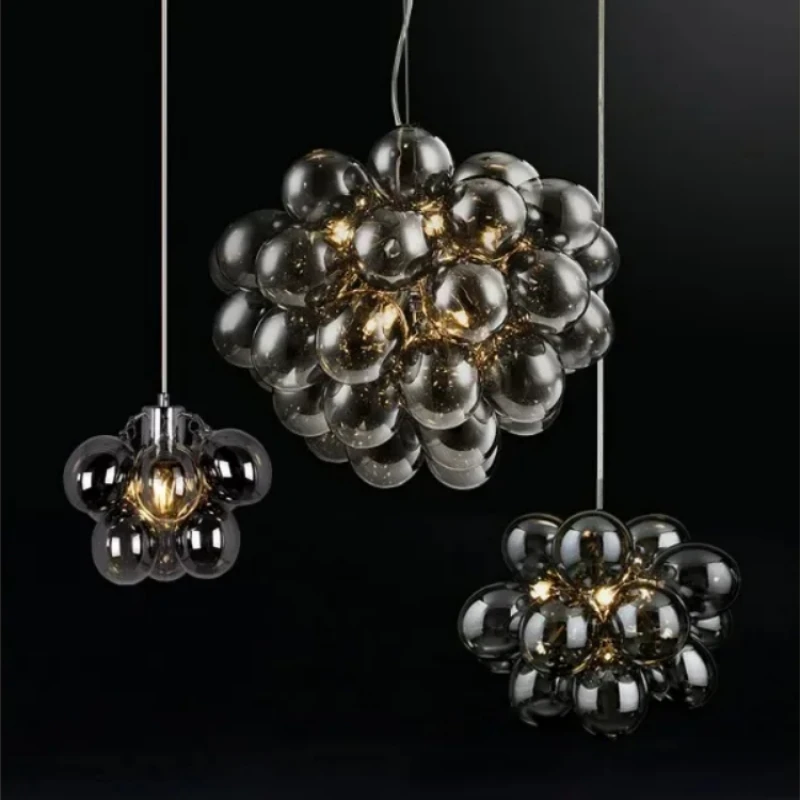 Lustre à bulles en verre gris, - Led Balloon Light avis et prix