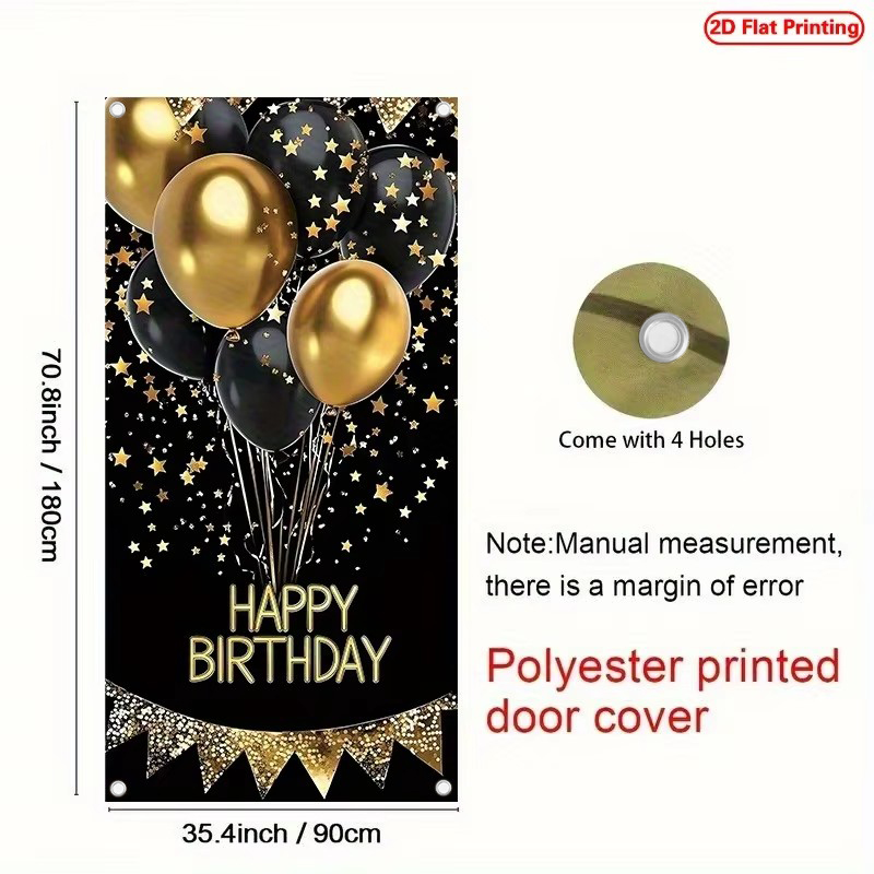 Bannière de porte 2D, 1 banniè - Party Banner Gold avis et prix