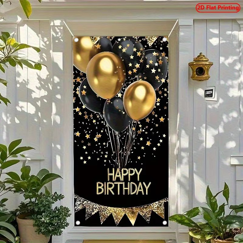 Bannière de porte 2D, 1 banniè - Party Banner Gold avis et prix