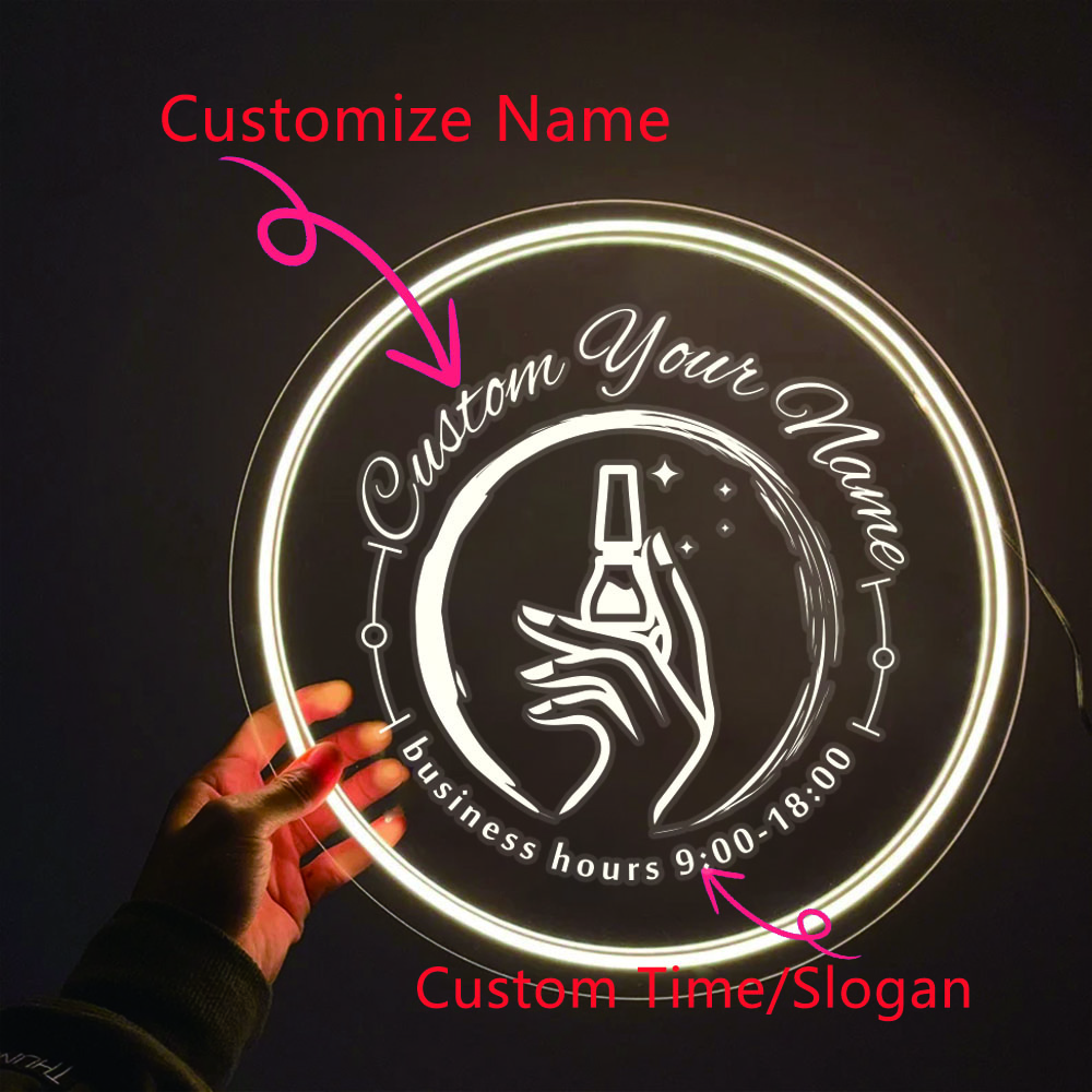 1PC forme ronde Nail Art thème - Neon Sign Party avis et prix
